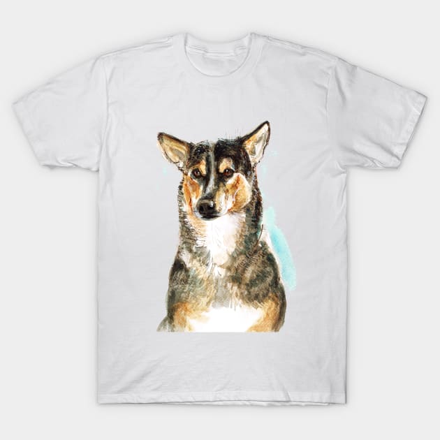 Stray Dog portrait T-Shirt by belettelepink